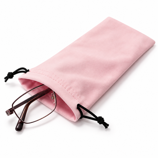 Mikrofaserbeutel Sonnenbrillen rosa