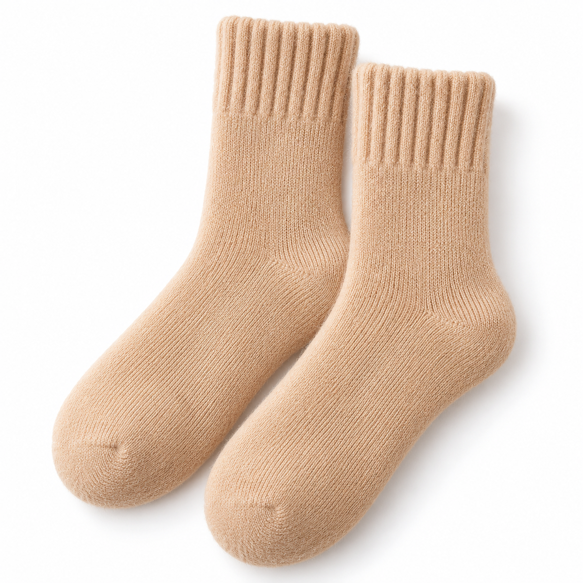 Kuschelsocken beige