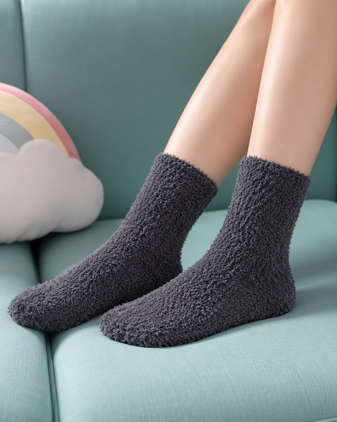 Kuschelsocken anthrazit