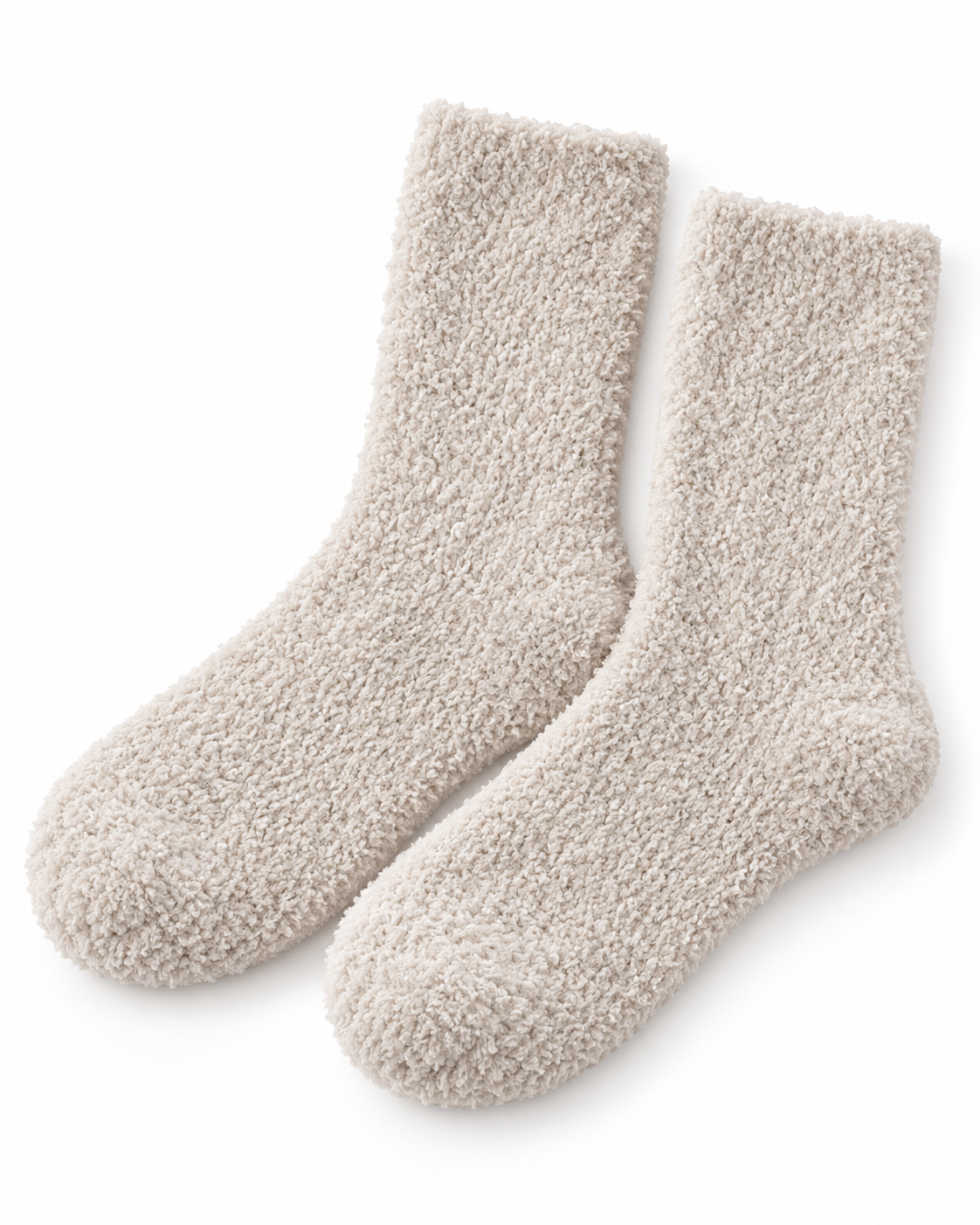 Kuschelsocken beige