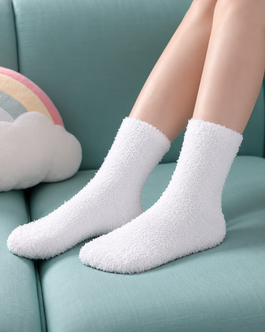 Kuschelsocken weiss
