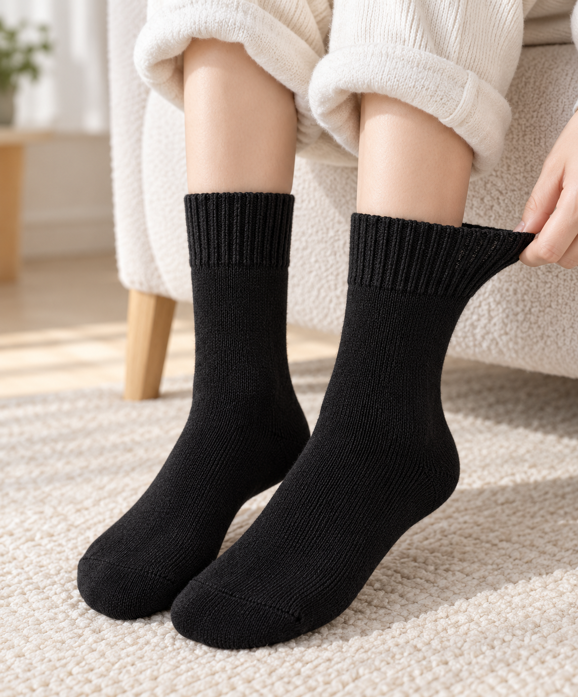 Kuschelsocken schwarz