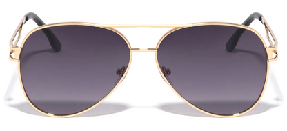 Aviator Brown Bar Round Sunglasses
