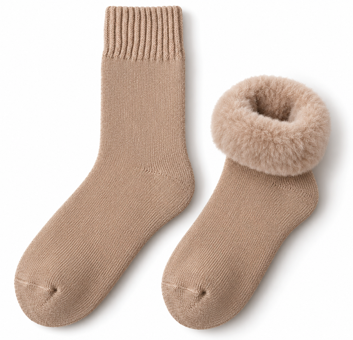 Kuschelsocken braun