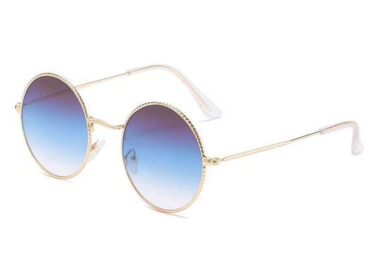 Sonnenbrille Retro grau/blau